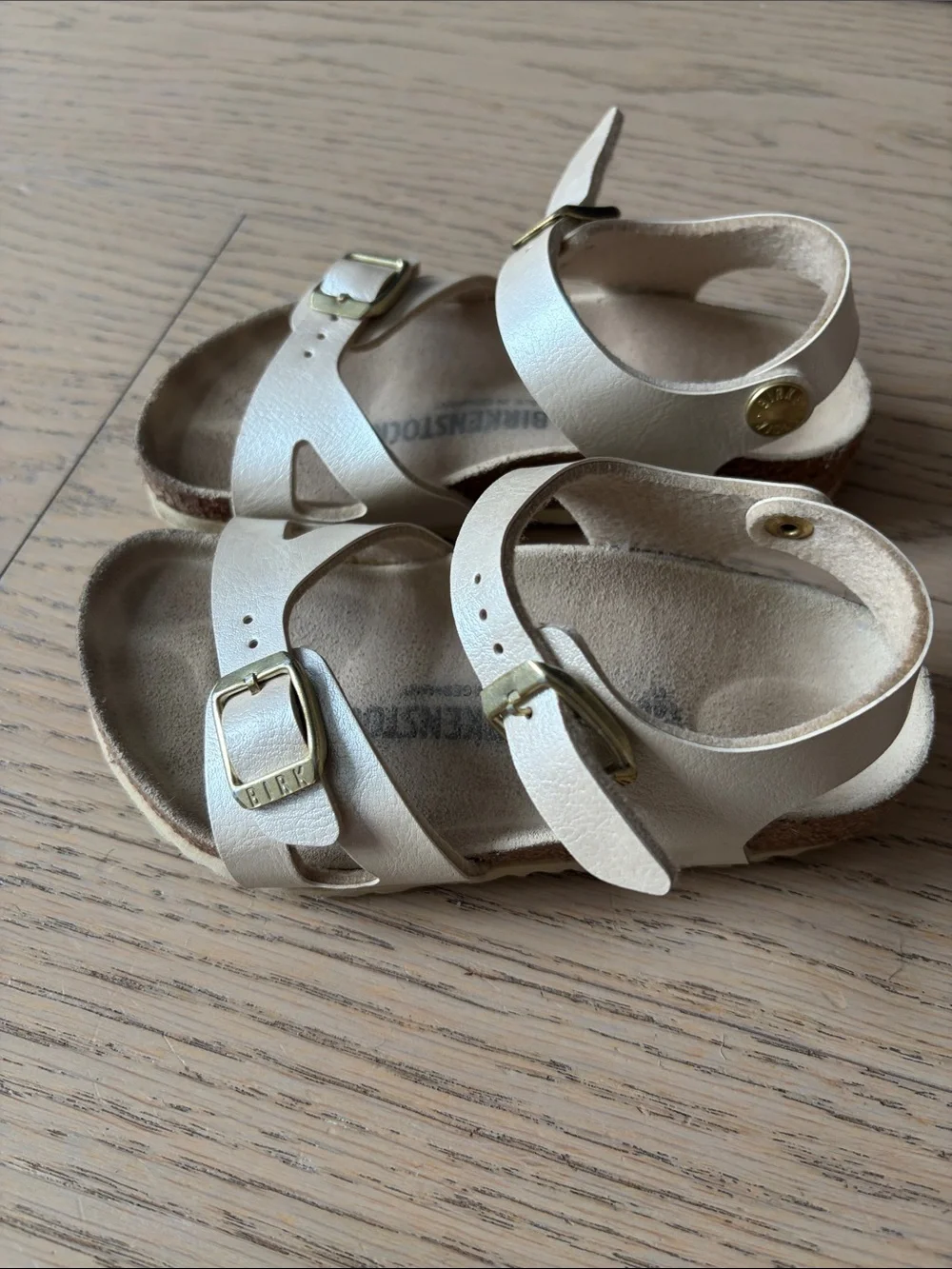 Birkenstock Toddler Leather Two-Strap Sandals - size 7